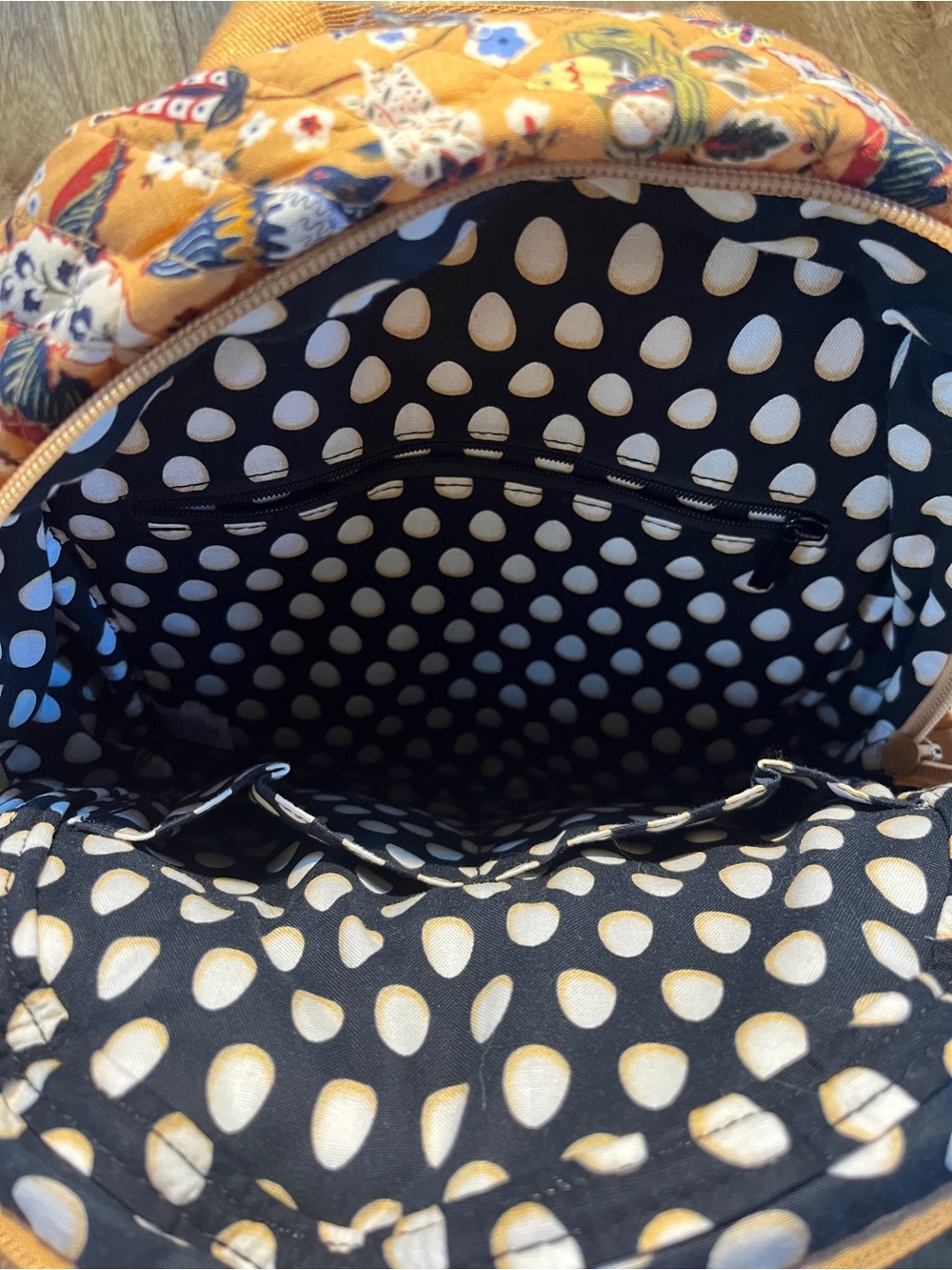 Vera Bradley Small Chicken Patterned Quilted Backpack - Picture 3 of 5